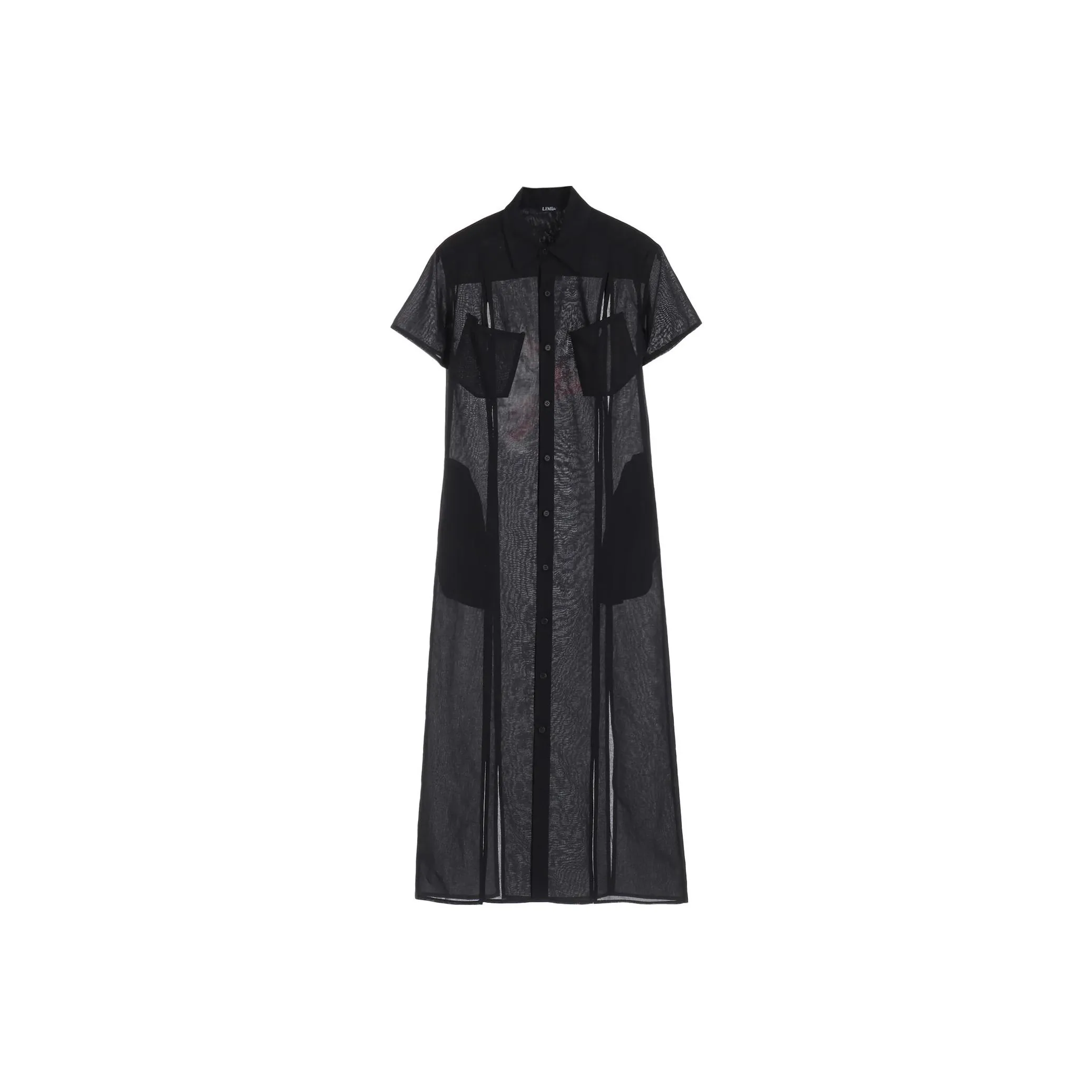Yohji Yamamoto LIMI Feu FW24 Short Sleeved Dress Women's Black