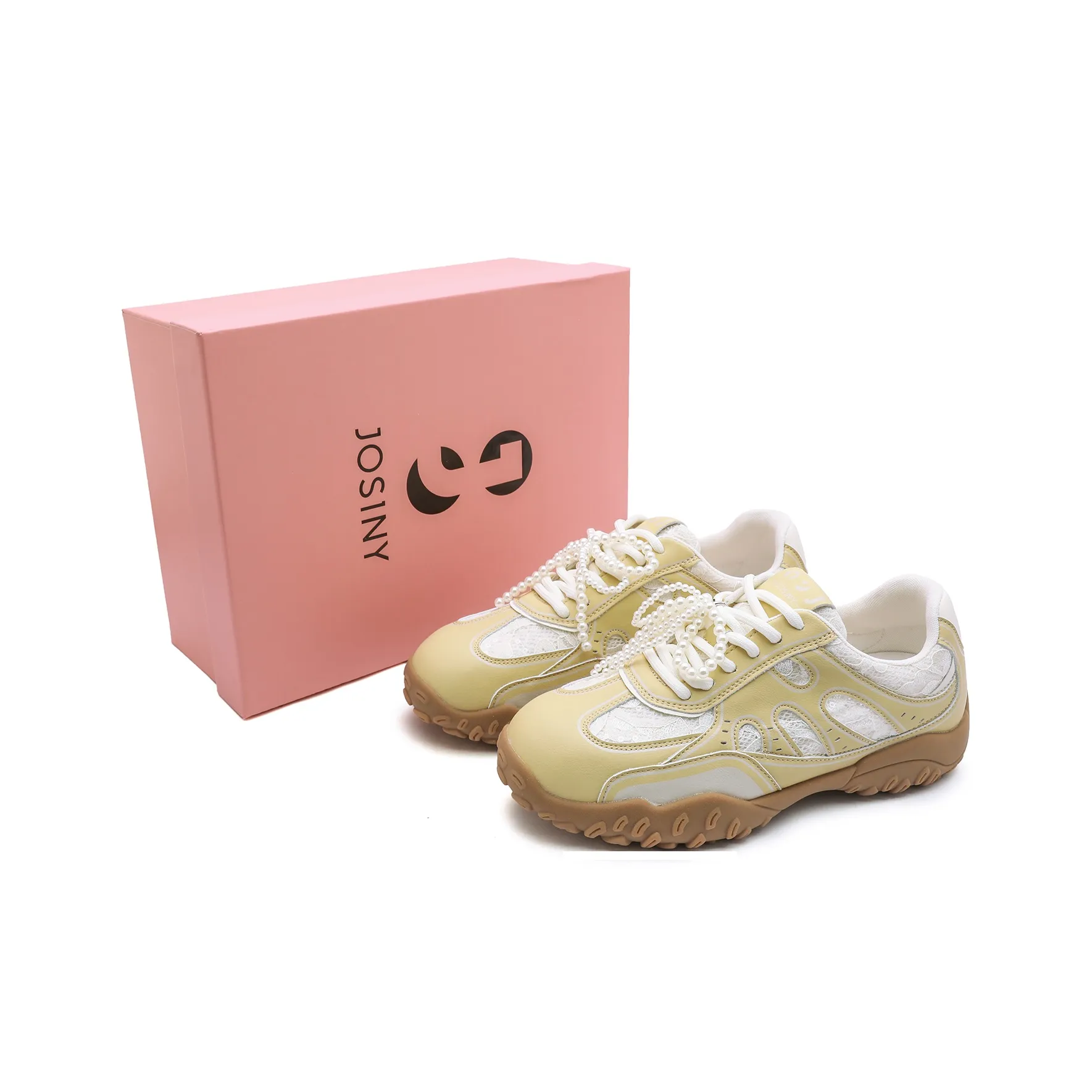 JOSINY Shock Absorbing, Non Slip, Wear Resistant, Breathable And Lightweight Casual Shoes Women's Yellow