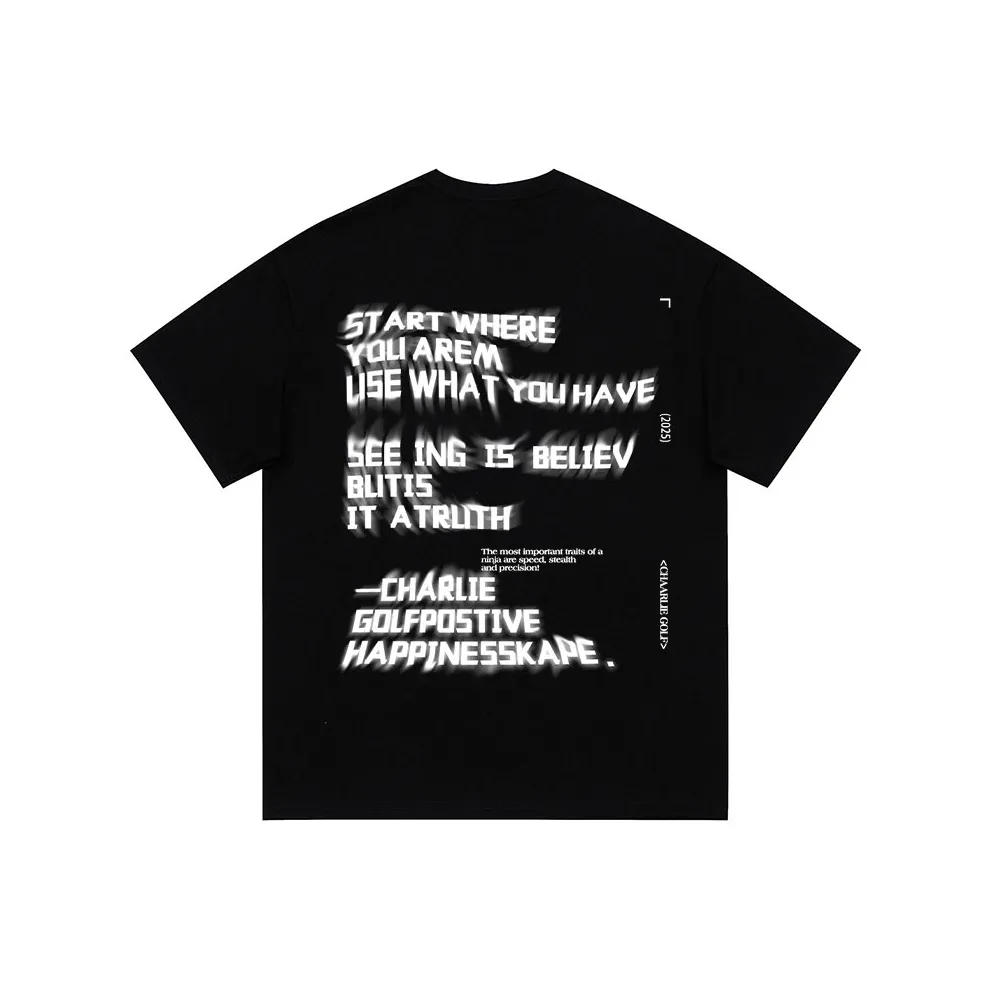 CHARLIE GOLF T Shirt Unisex Black