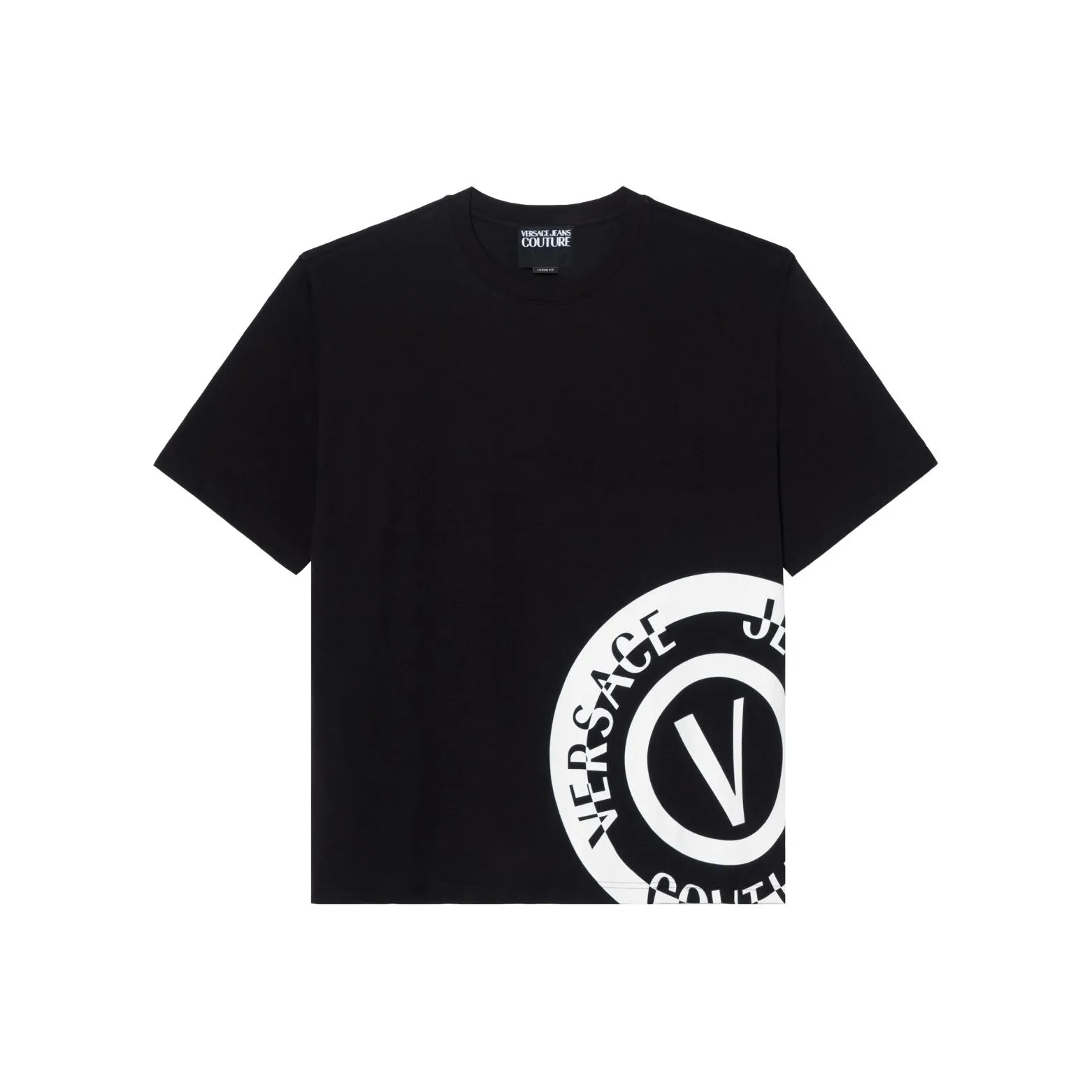 VERSACE JEANS COUTURE SS24 T Рубашка Мужская Черная