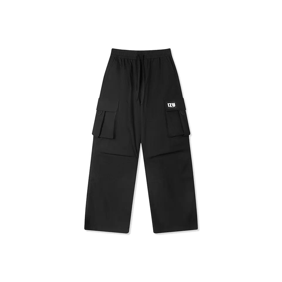 Izzue Urban Commute Large Pocket Loose Fit Straight Fit Versatile Casual Pants Unisex Izzue Городской Коммутирование Большой Карман Свободный крой Прямой крой Универсальный Повседневные Брюки Унисекс
