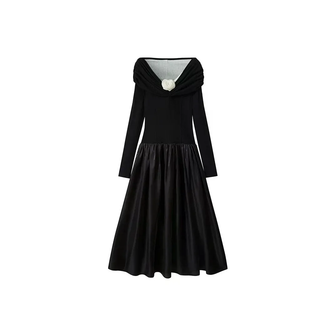 DIDDI MODA Длинное платье с длинными рукавами женское