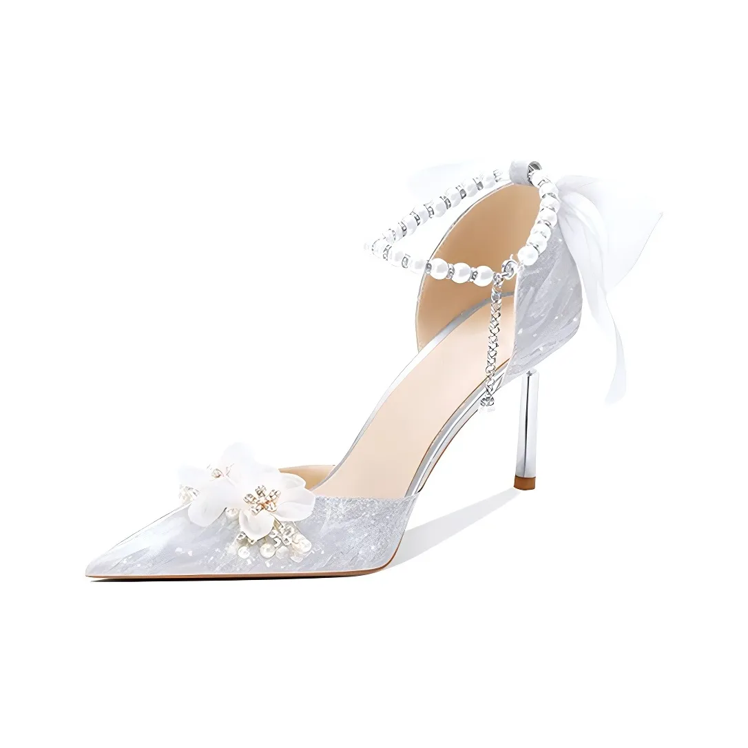 A Poinsettia Princess Высокие каблуки Женские Серебряные