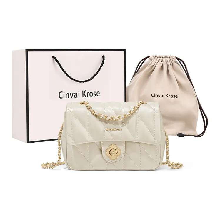 CinvaiKrose Cow Leather With Synthetic Leather Shoulder Bag, Crossbody Bag Small Size Women's Multicolor