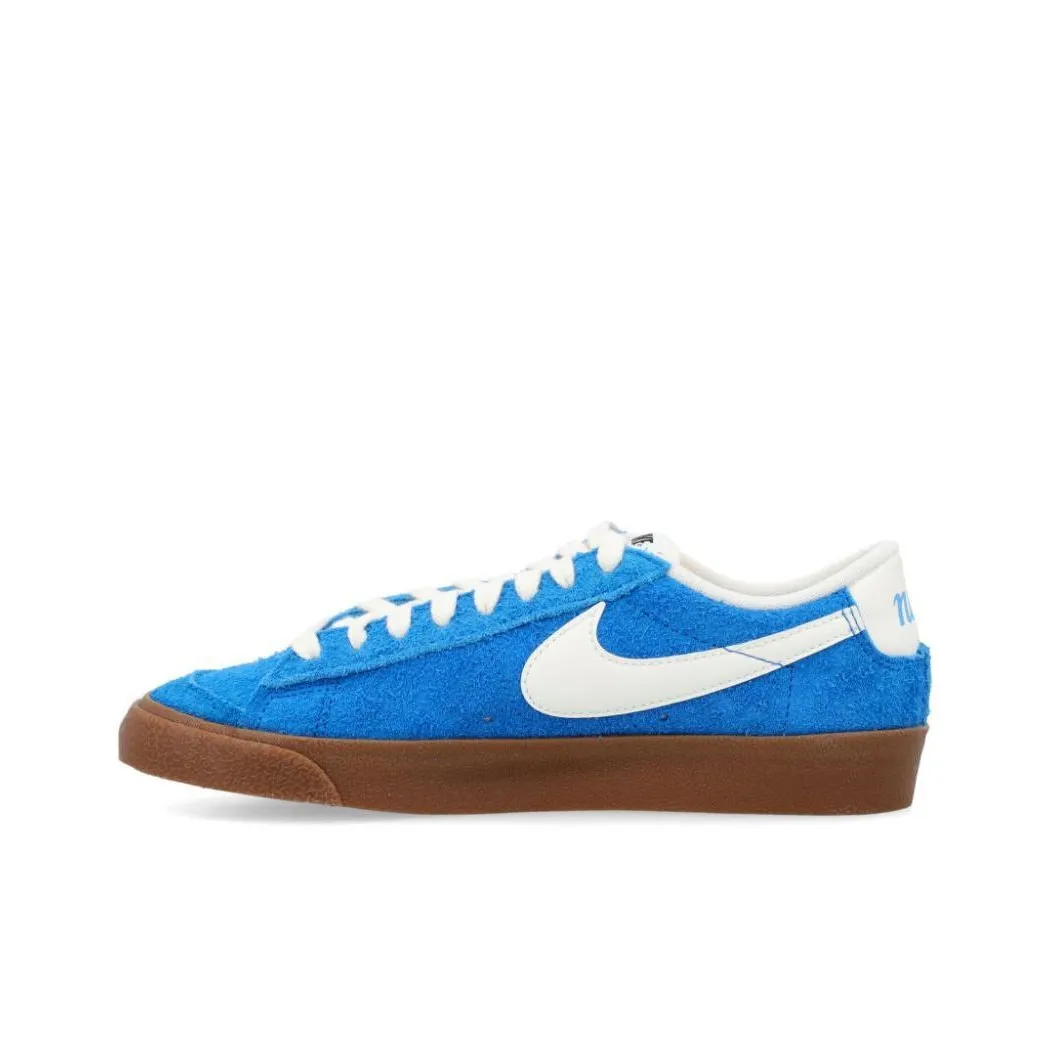 Nike Blazer Slip-resistant Abrasion-resistant Low Top Skateboard Shoes Women's Blue Найк Блэйзер Противоскользящие Устойчивые к истиранию Низкие Кеды для Скейтбординга Женские Синие