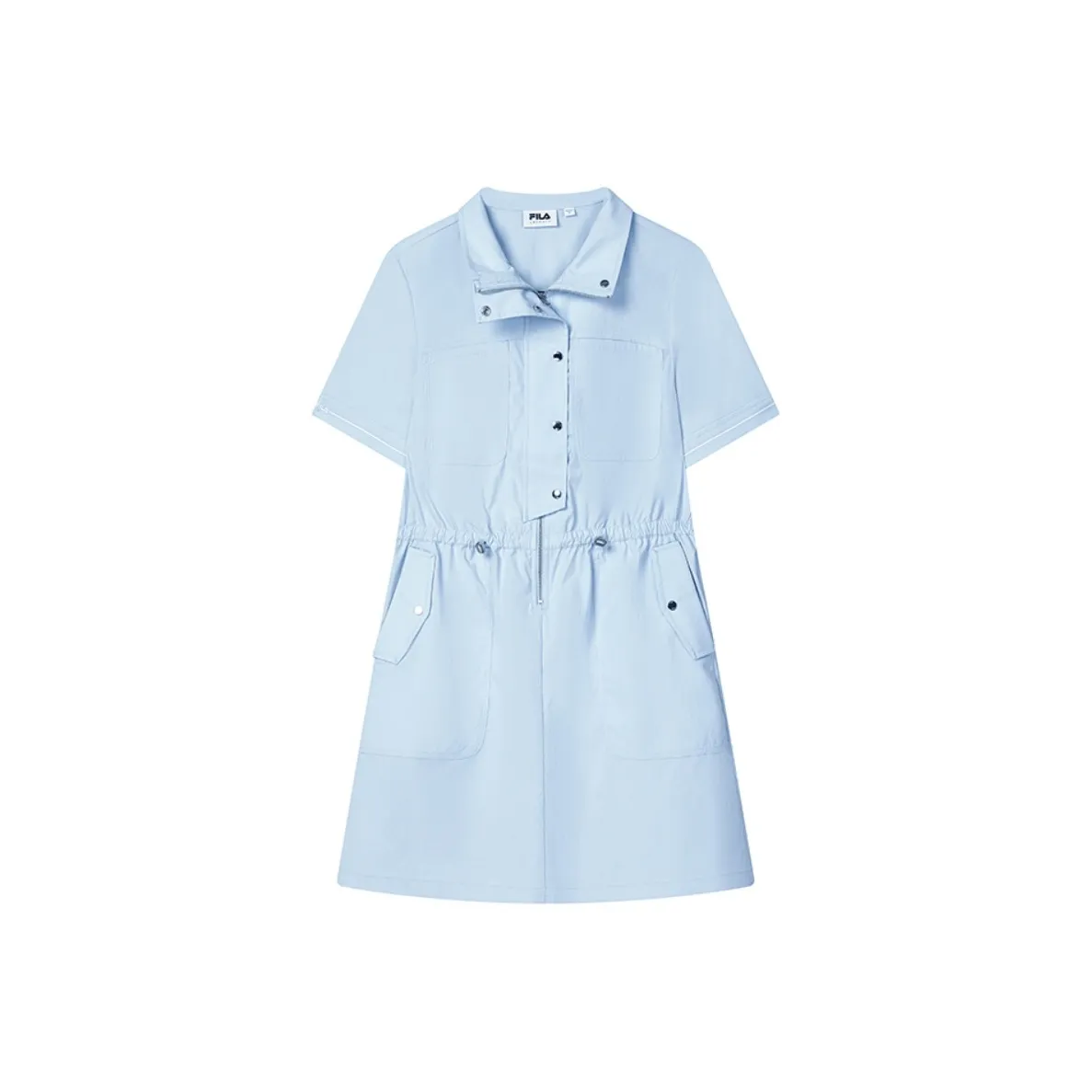 FILA Изумруд Туманный Аква-синий Bu Женские Короткие Платья с Рукавами