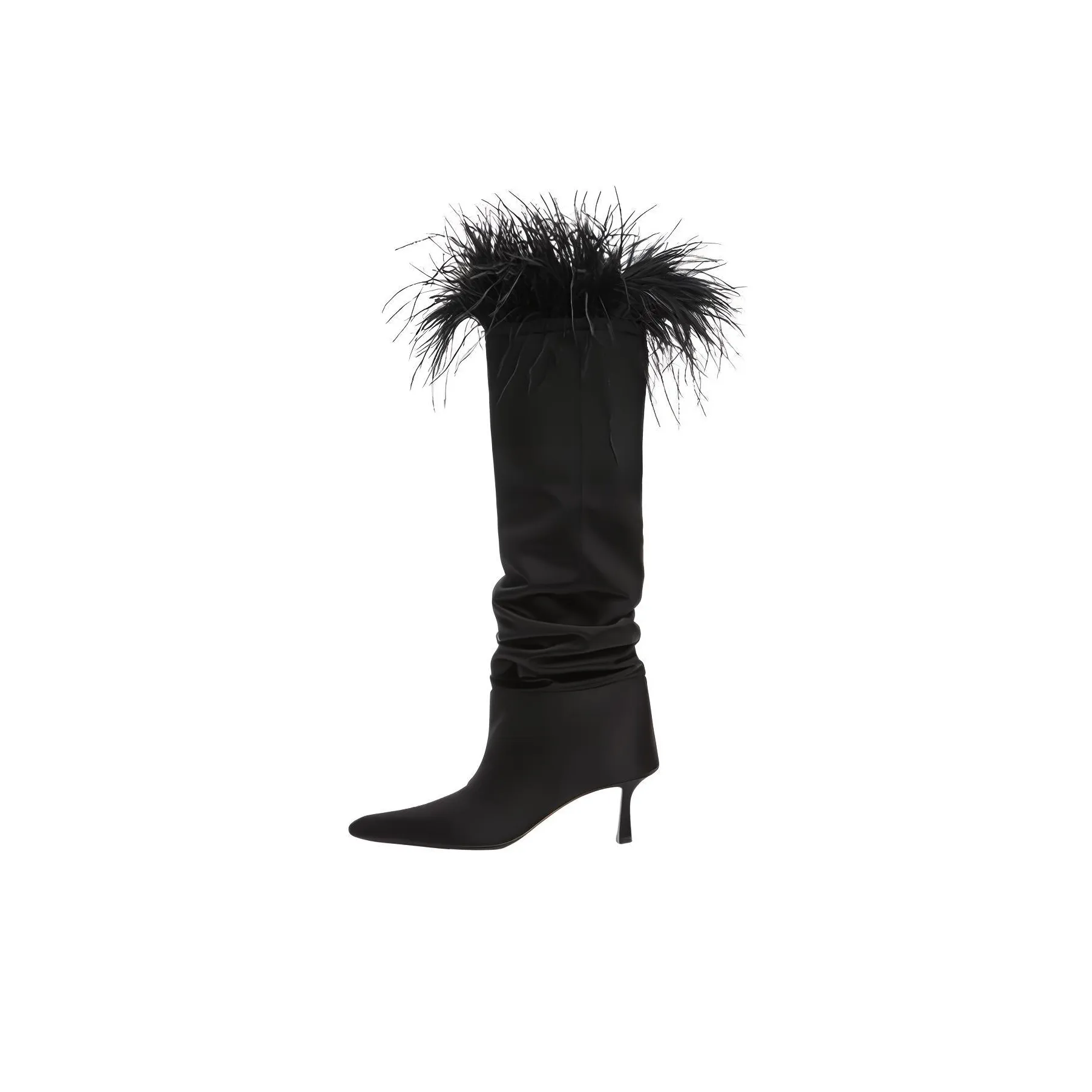 Alexander Wang Fluffy Detailed Pointed Toe Boots Women's
