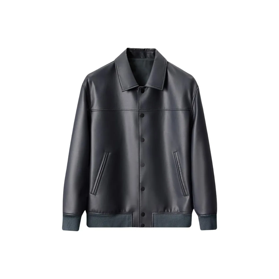 SINBOS Королевский синий Мужская кожаная куртка