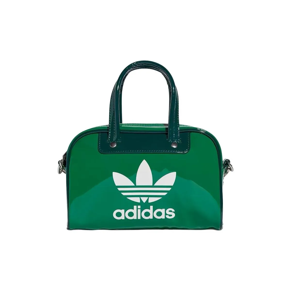 Adidas Polyurethane And Polyester Blend Jelly Bag Bowling Bag Handbag Mini Unisex Green