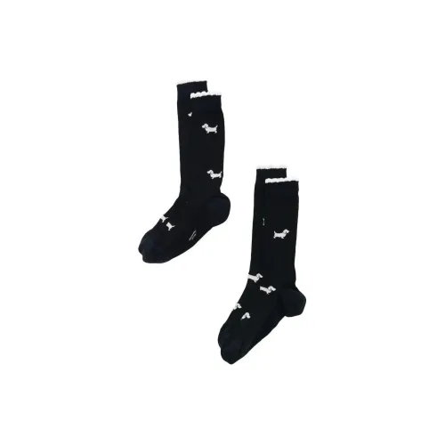 THOM BROWNE Черные Женские Носки MID до икры