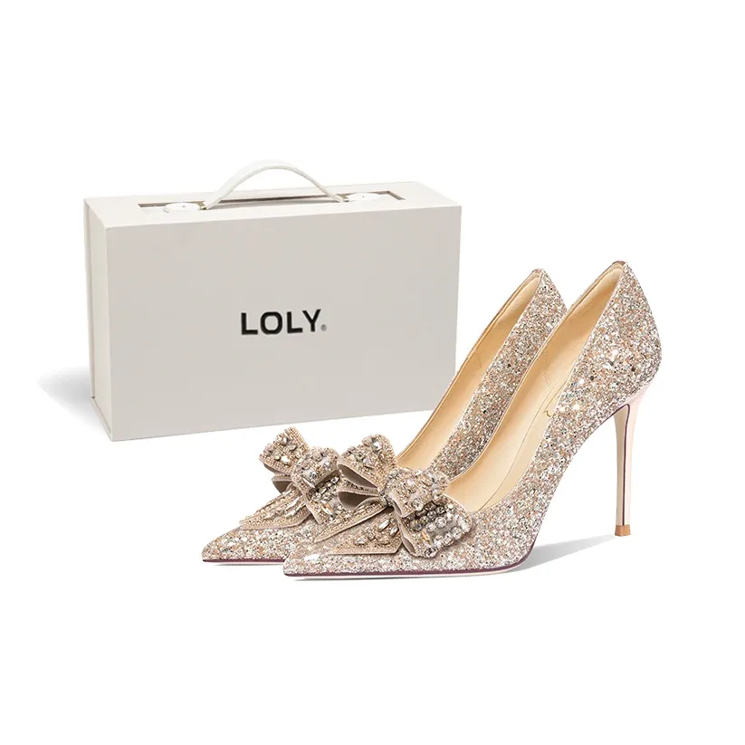 LOLY Узкий каблук Высокие каблуки Женские Золото
