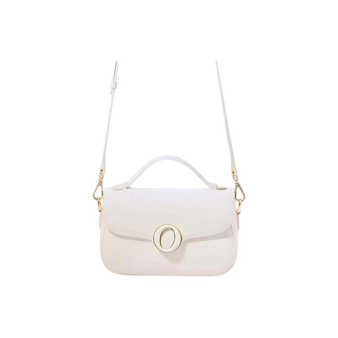 BOB ORE BLUE COLLECTION Cow Leather Shoulder Bag, Crossbody Bag, Handbag Medium Size Women's Ecru