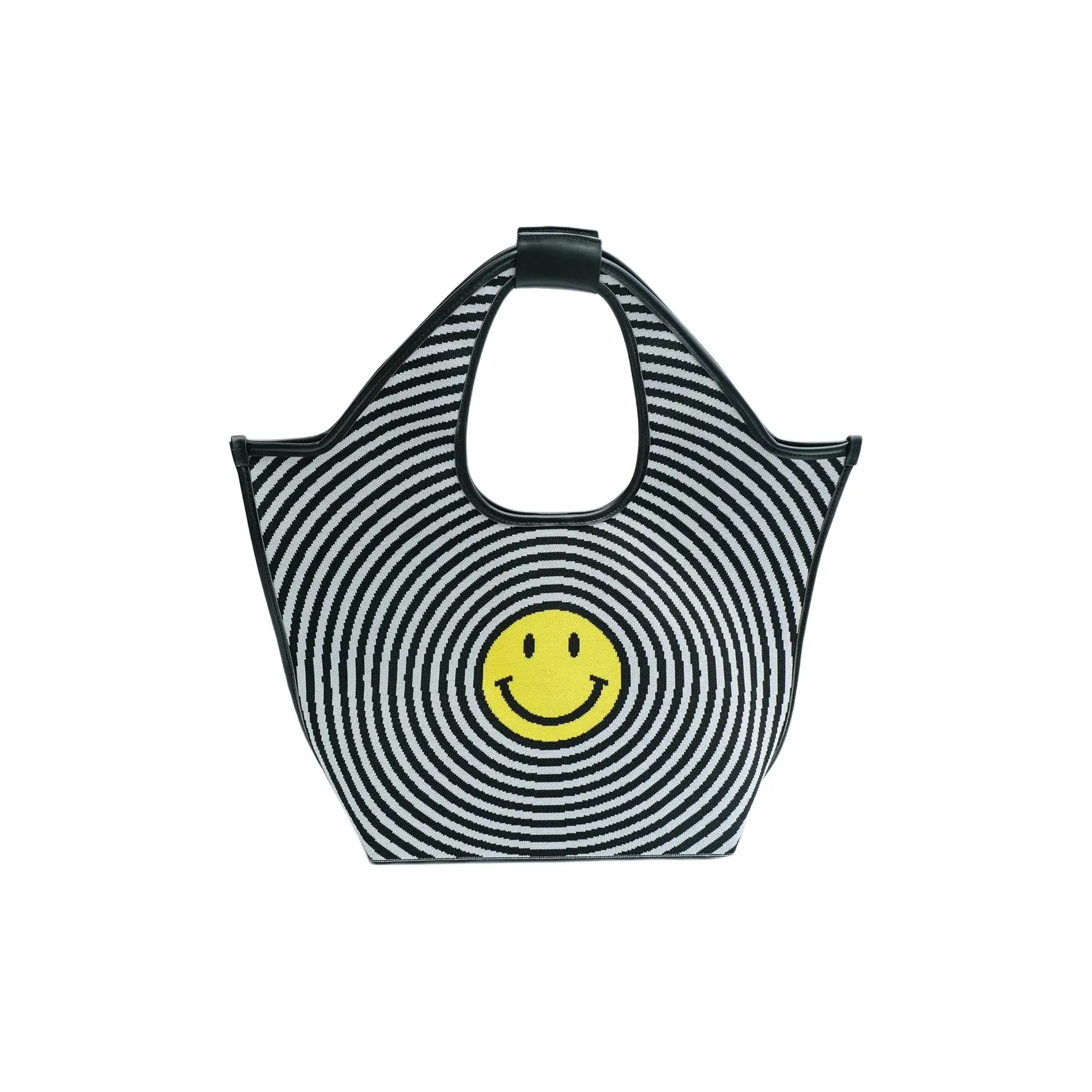 Evanà Cheung Polyamide Basket Bag, Tote Bag, Shopping Bag, Handbag Regular Women's Black & White