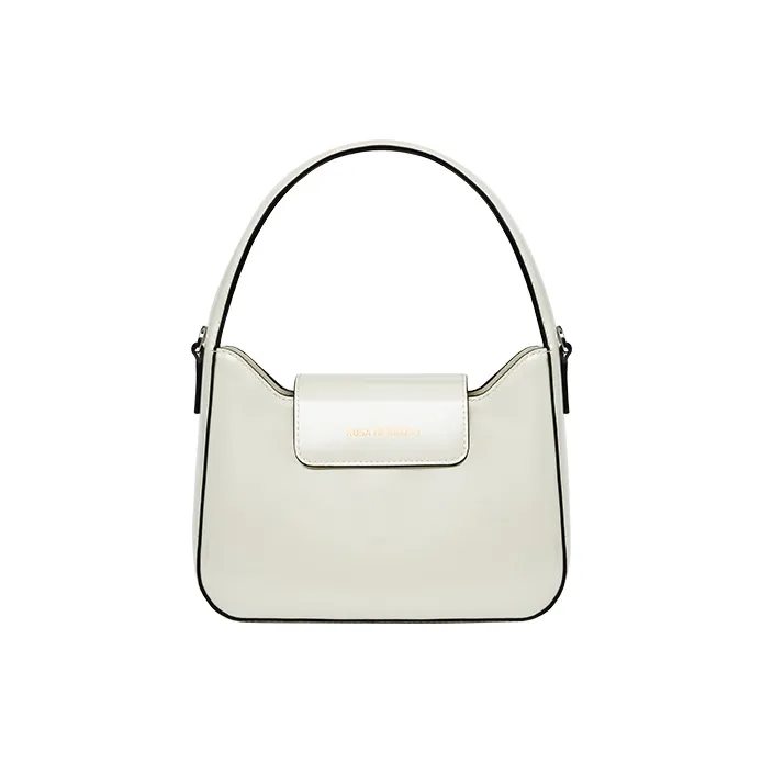 ROSA HERMOSO Vintage Design Smooth Line Cow Leather Shoulder Bag Crossbody Bag Handbag Candy Box Bag Women's