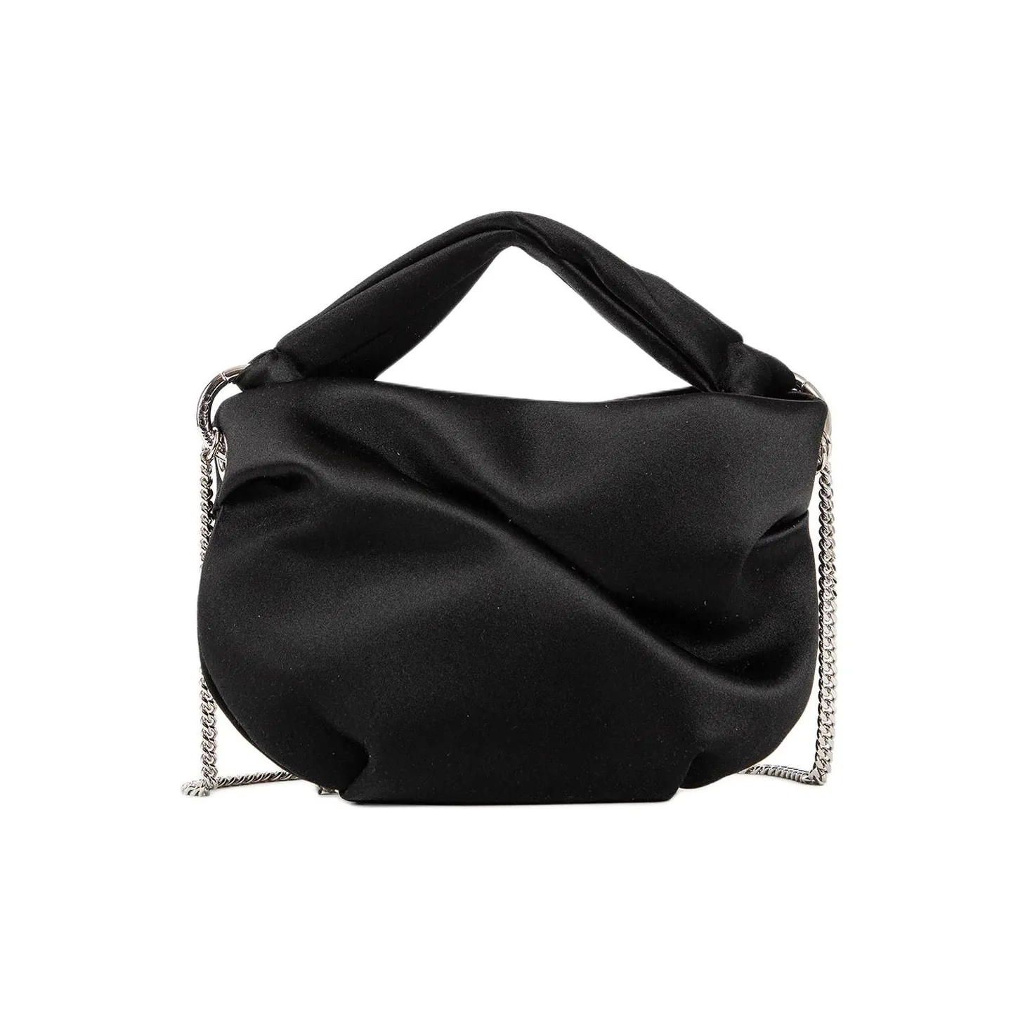 Jimmy Choo Bonny Satin Twist Detailed Chained Tote Bag