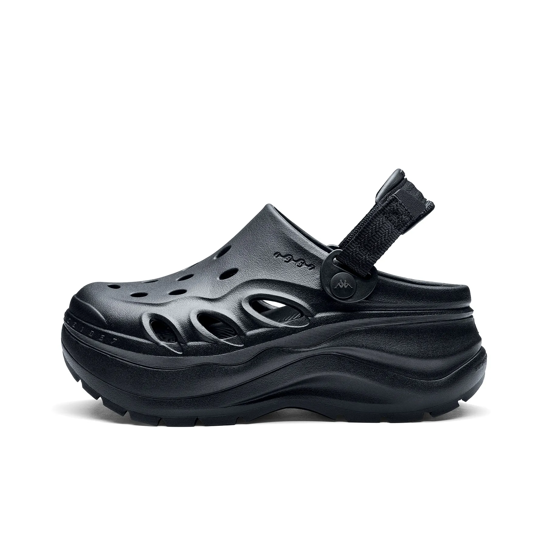 KAPPA Уличный стиль Avant Garde Спина to Спина Сабо Женские Черный