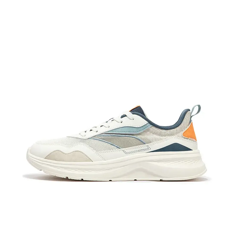 361° Lightweight Comfort Series Lightweight Comfort Durable Breathable Low Top Casual Shoes Men's White Blue