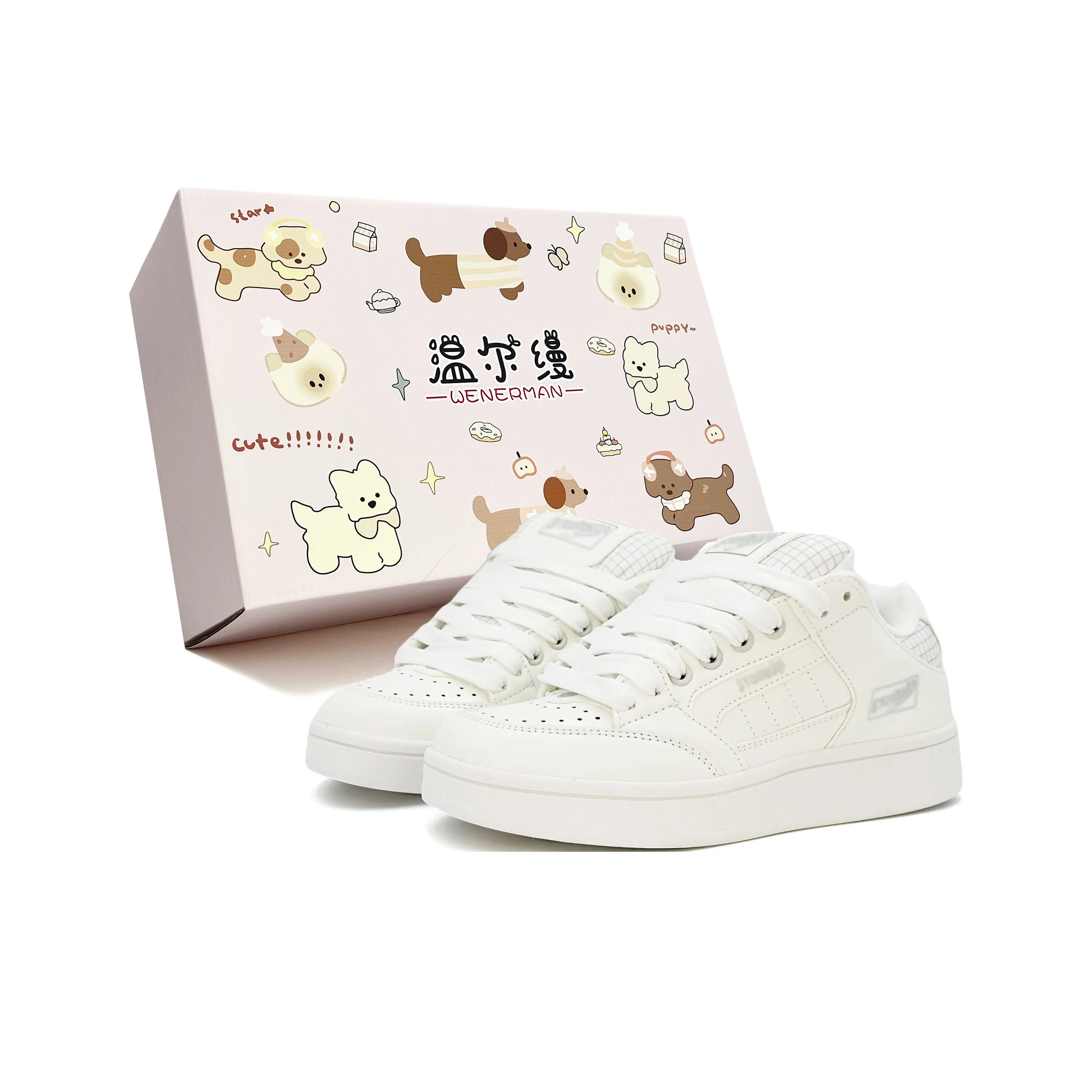 WENERMAN Эксклюзивный Модный Модный Преппи стиль Низкие Кроссовки для скейтбординга Женские Коробка Включена