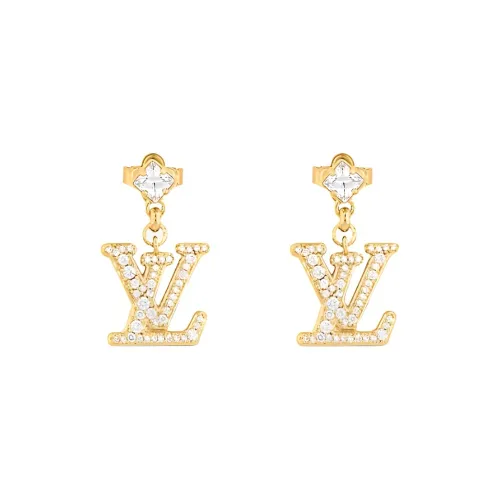 LOUIS VUITTON Lady LV Металлические Серьги Унисекс