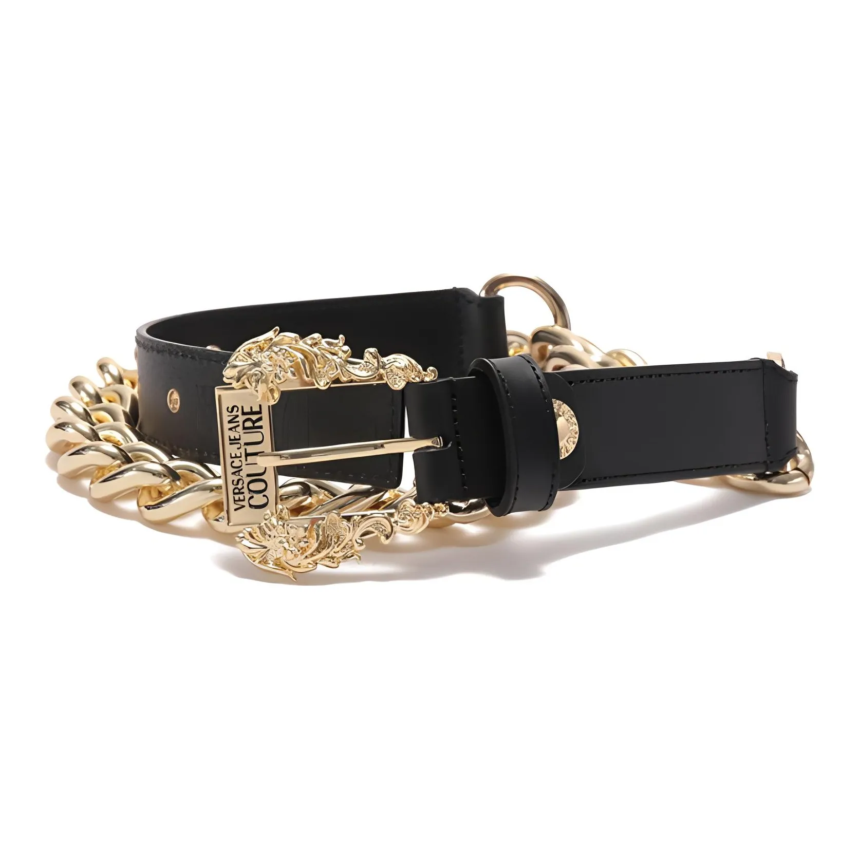 VERSACE JEANS COUTURE Buckle Not Trimmable Artificial Leather Belts Women's Width 2.5CM