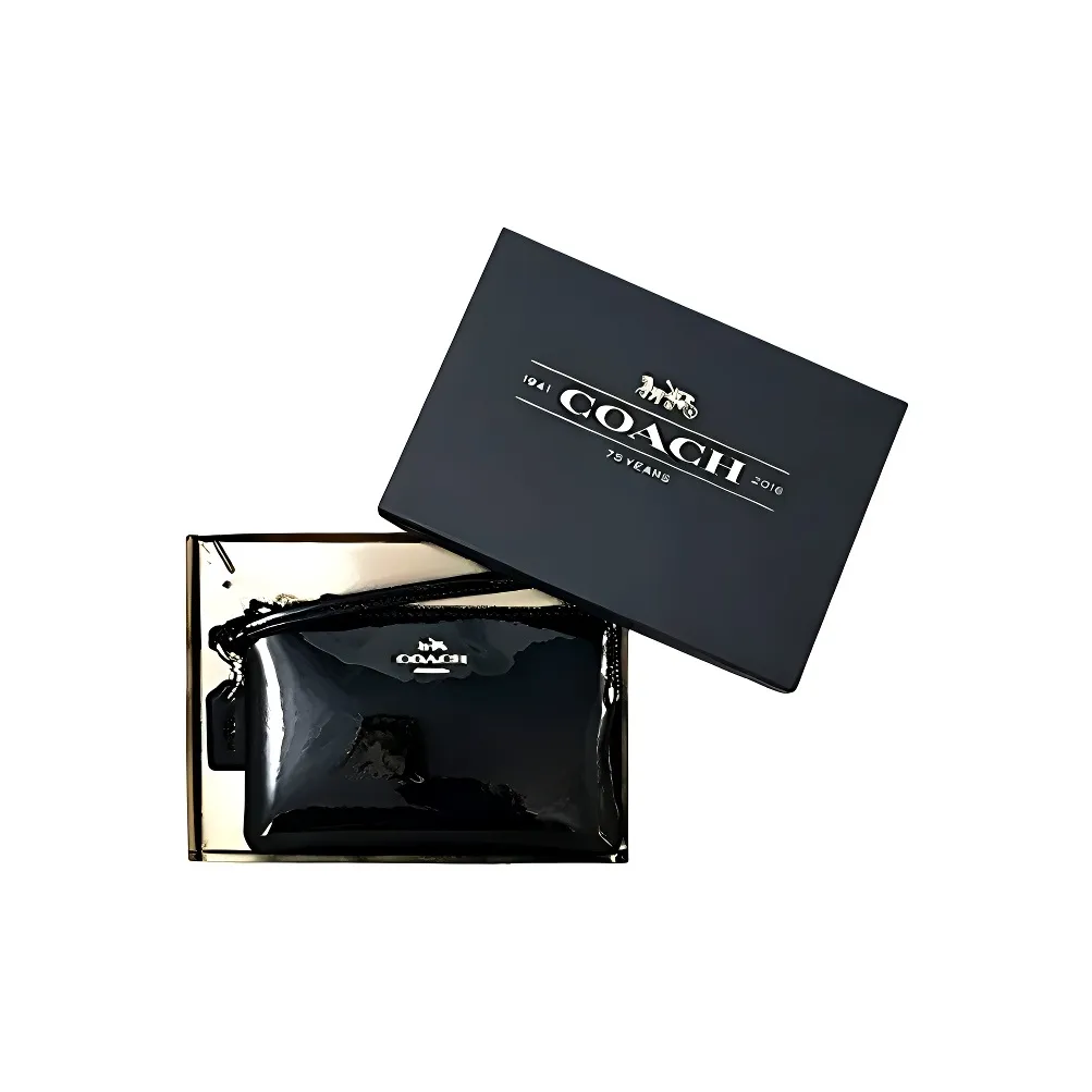 COACH Boxed Кожа Клатч Женские Черный