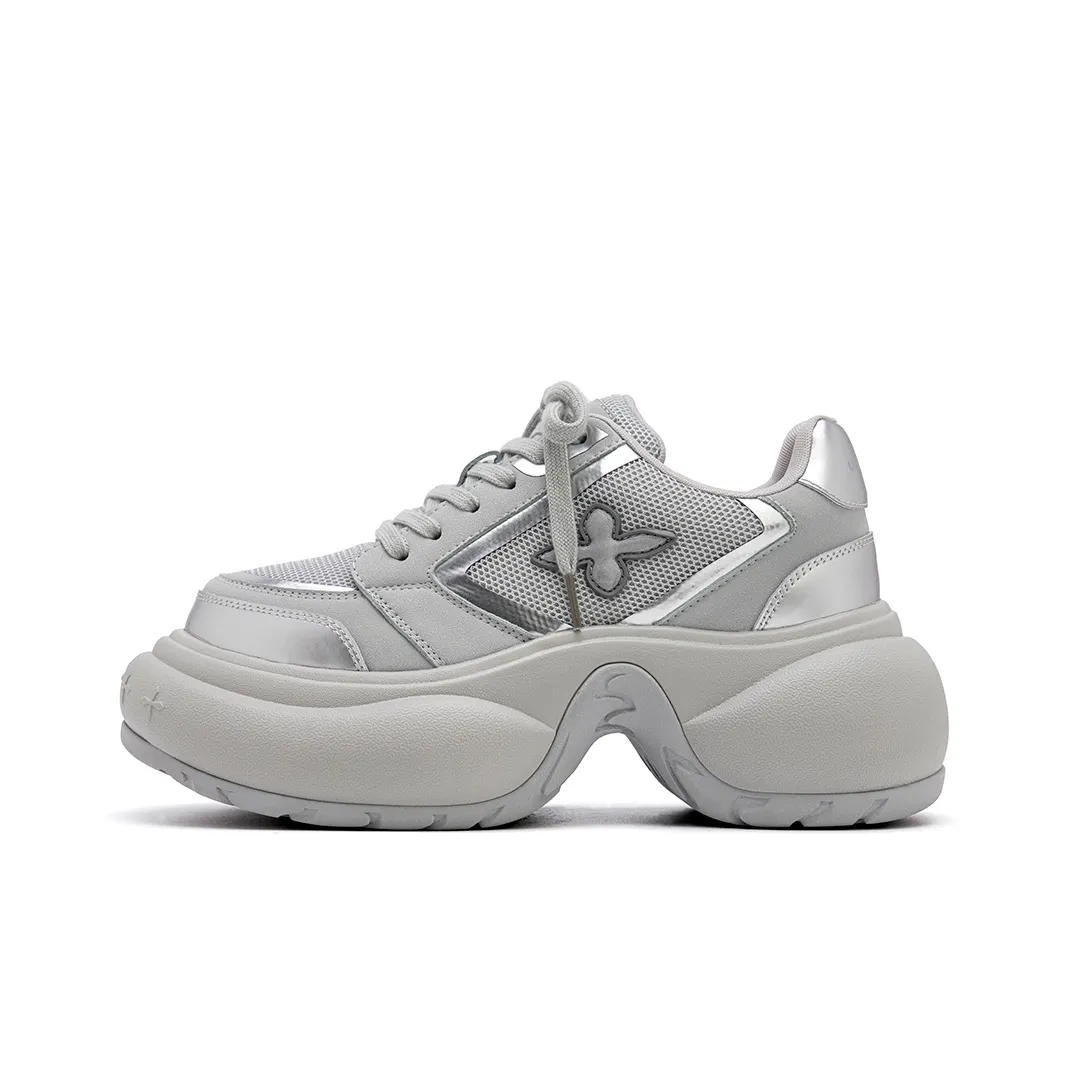 UNCLEWEN Destiny Cross Slip-Resistant Breathable Height Increasing Low-Top Chunky Sneakers Women's