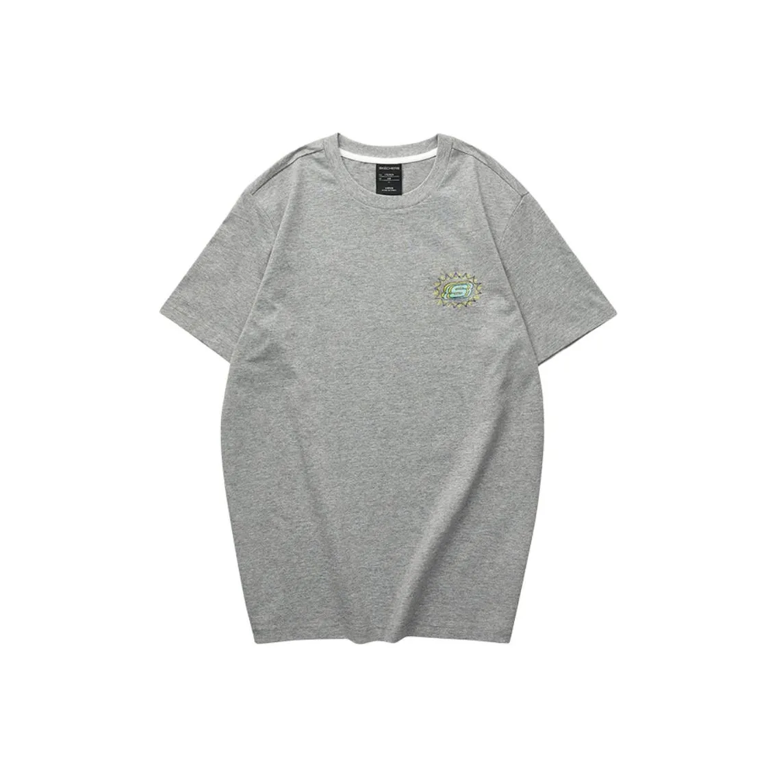 Skechers Colorful T-Shirt Унисекс Средний Фотиния Серый