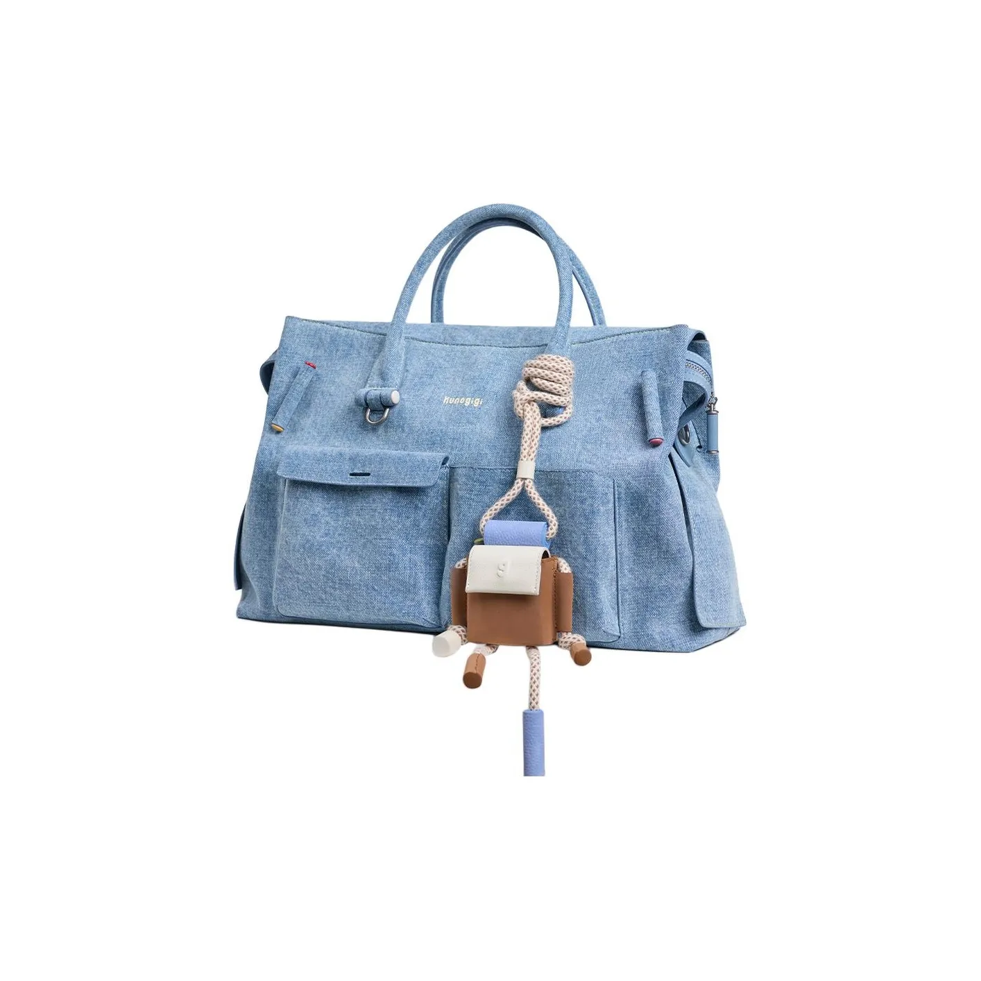 KUNOGIGI Деним Сумка Большая Унисекс Colorful Бобовый Деним