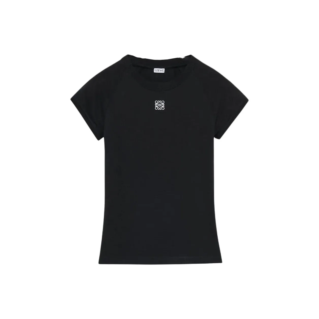 LOEWE Стандартная футболка женская черная