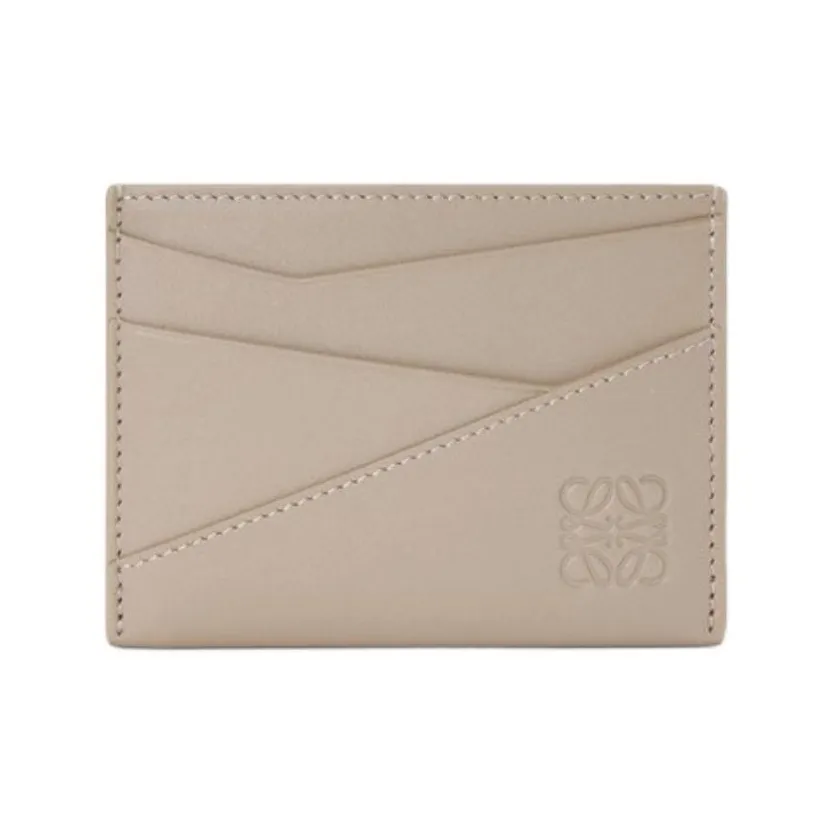 LOEWE Пазл Телячья кожа Держатель для карт Женские Бежево-абрикосовый