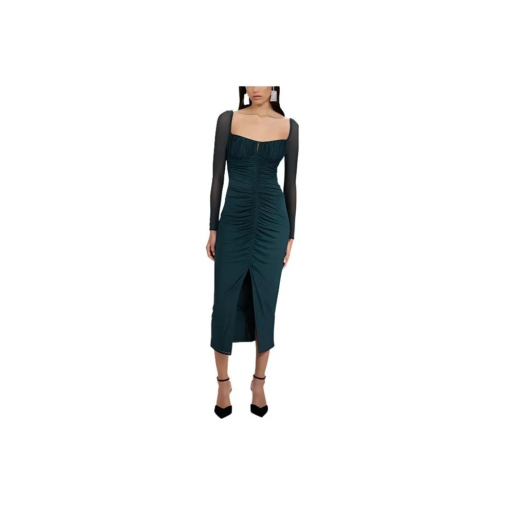 Self portrait Long Sleeved Dresses Women's Graphite Blue