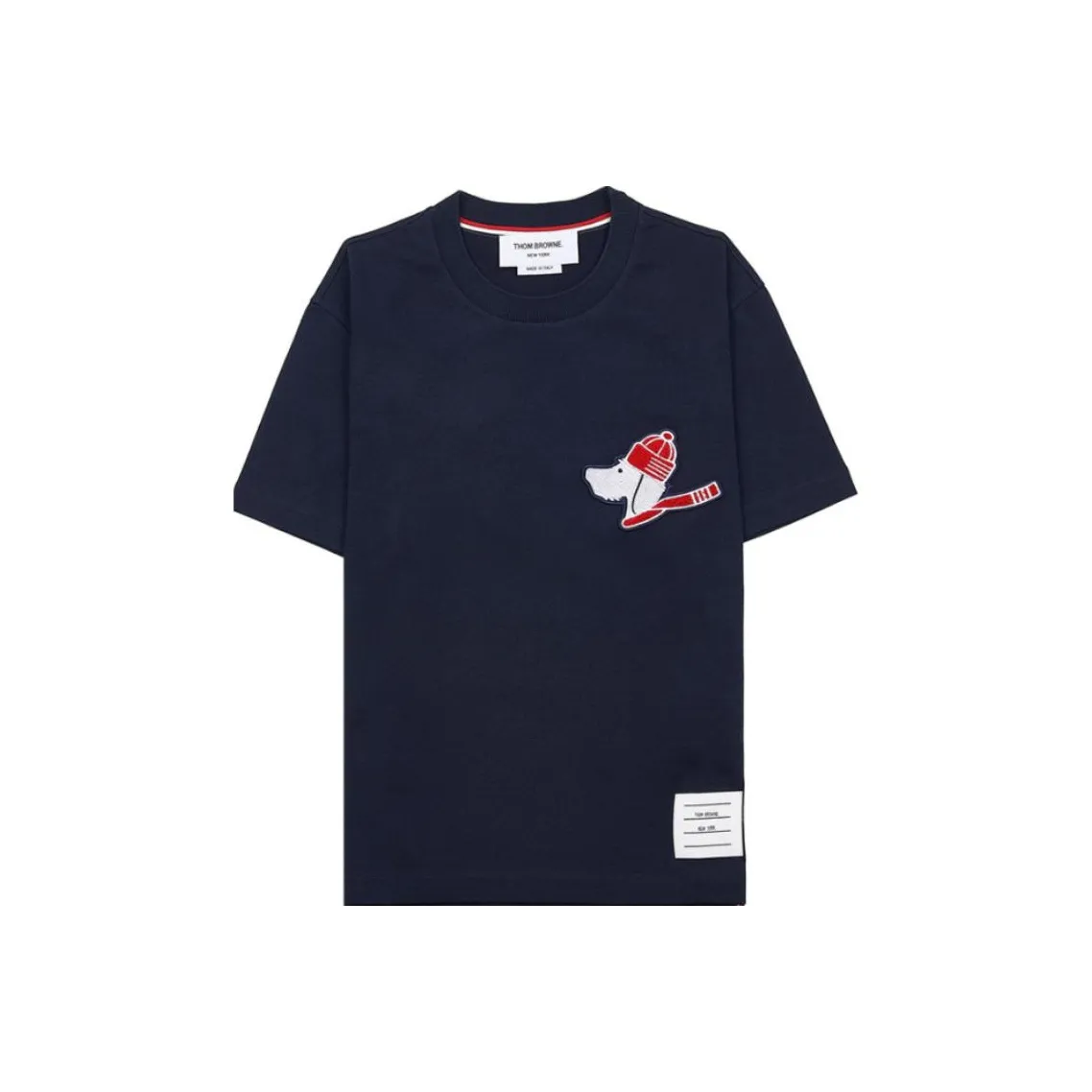 THOM BROWNE Festive Jersey Short Sleeved Button Hector T Shirt