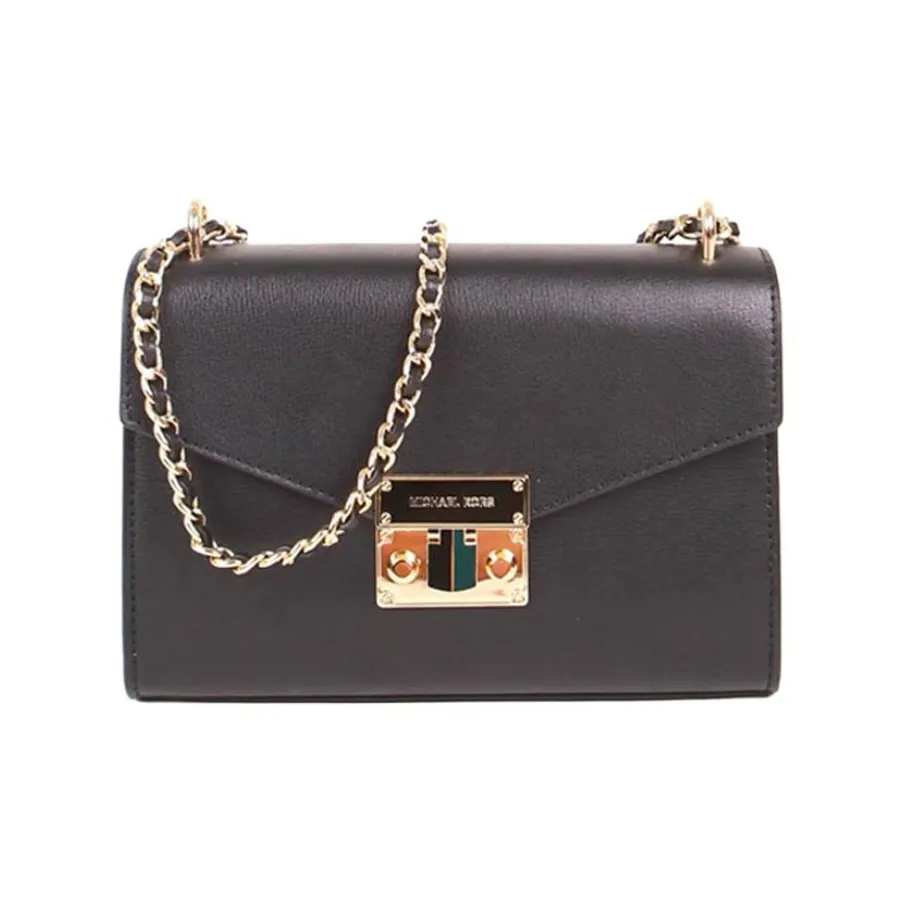 MICHAEL KORS Розовый кожа конверт сумка сумка через плечо среднего размера женская чисто черная