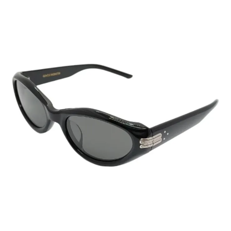 GENTLE MONSTER Acetate Metal Oval Sunglasses Men's Black
