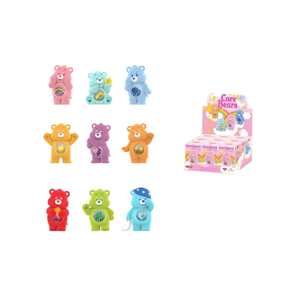 POP MART Коллаборация Edition Heart Bear Colorful Hug Collection Фигурка Слепые коробки Один Blind Коробка Целая коробка 9 шт