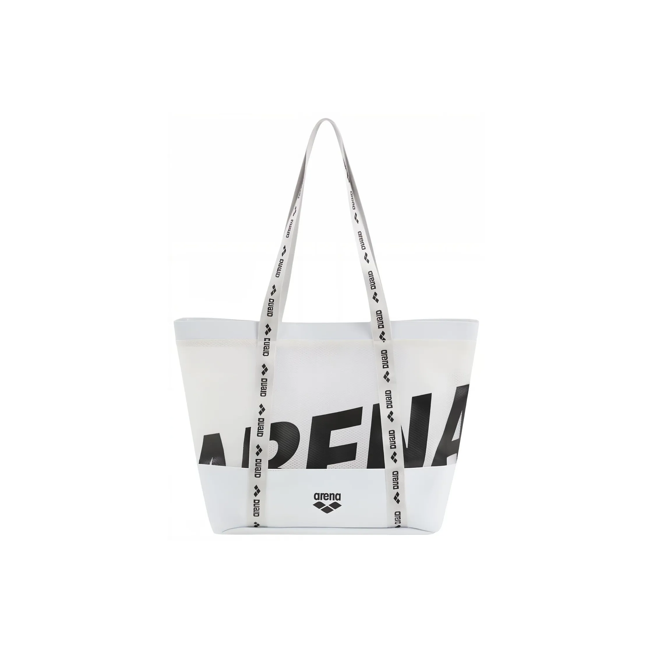 Arena Waterproof Fabric Tote Bag, Shopping Bag, Handbag, Shoulder Bag Unisex White