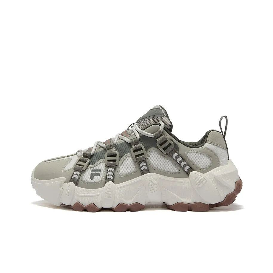 FILA FUSION EXOCET Mountains Shoes Устойчивые к истиранию Низкий Топ Повседневная обувь Мужская Белый Серый