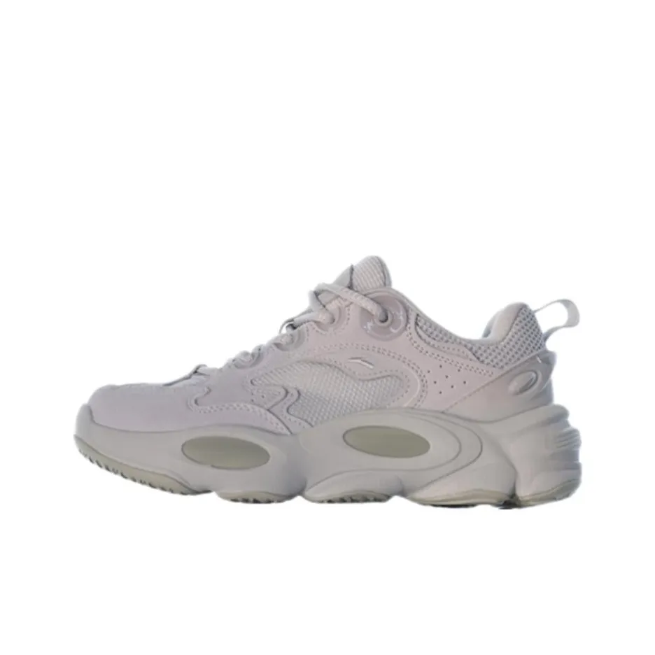 ANTA Life Collection Амортизация Износостойкий Низкий Топ Толстая Подошва Кроссовки Женские Светлый Bath Серый