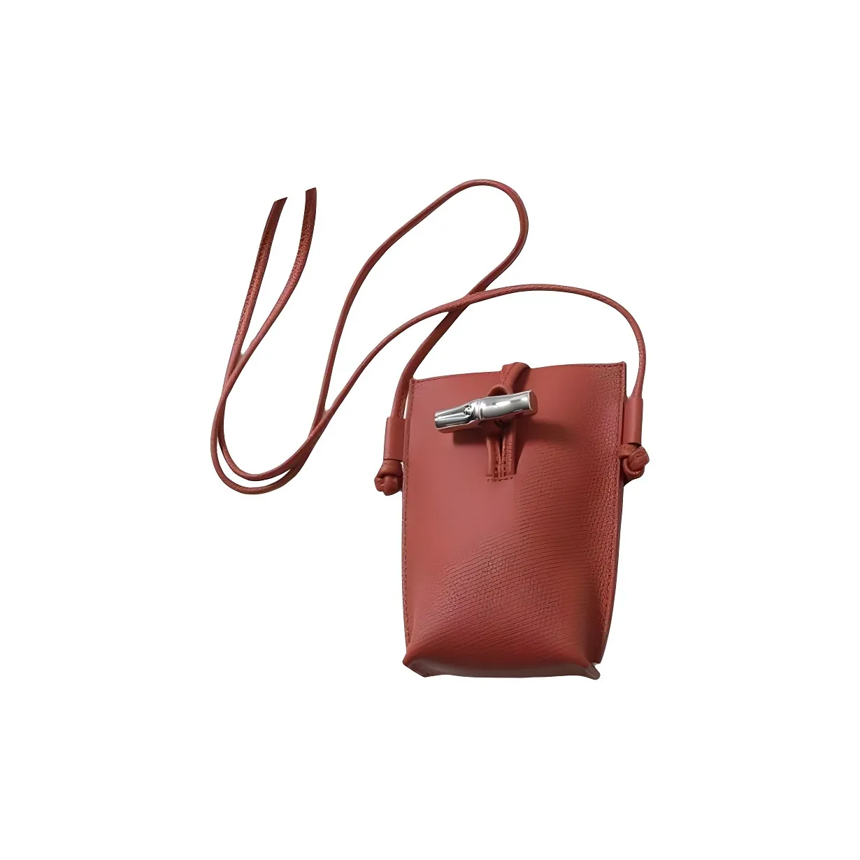 LONGCHAMP Le Roseau Коровья кожа Сумка через плечо Стандартная Женская Каштановая