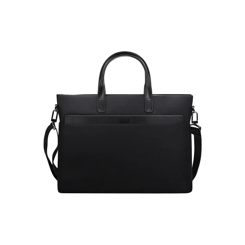 ELLE HOMME Текстиль Синтетическая кожа Доска для ноутбука Сумка через плечо Сумка среднего размера Мужская Черная
