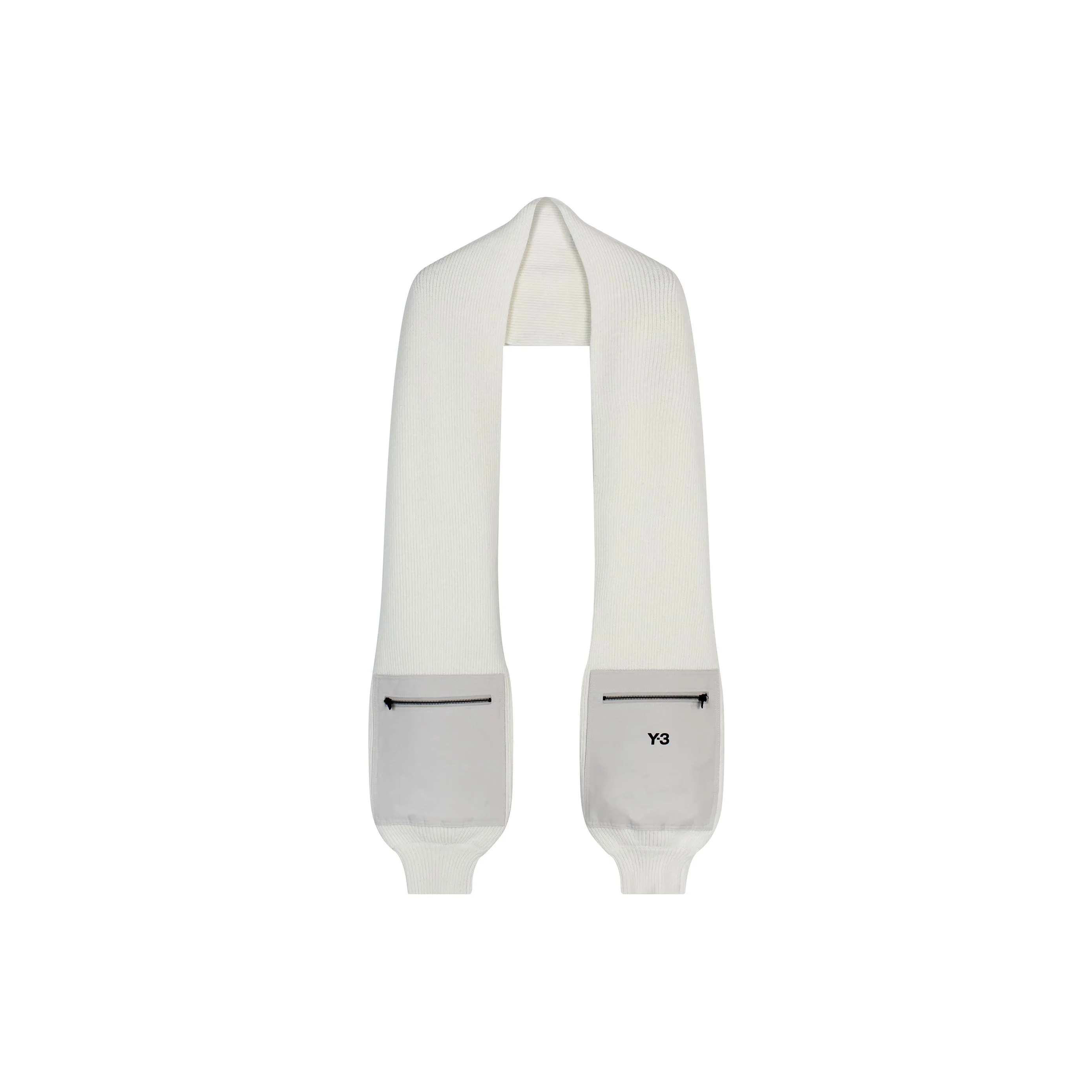 Y 3 Wool Knit Scarves Men's White