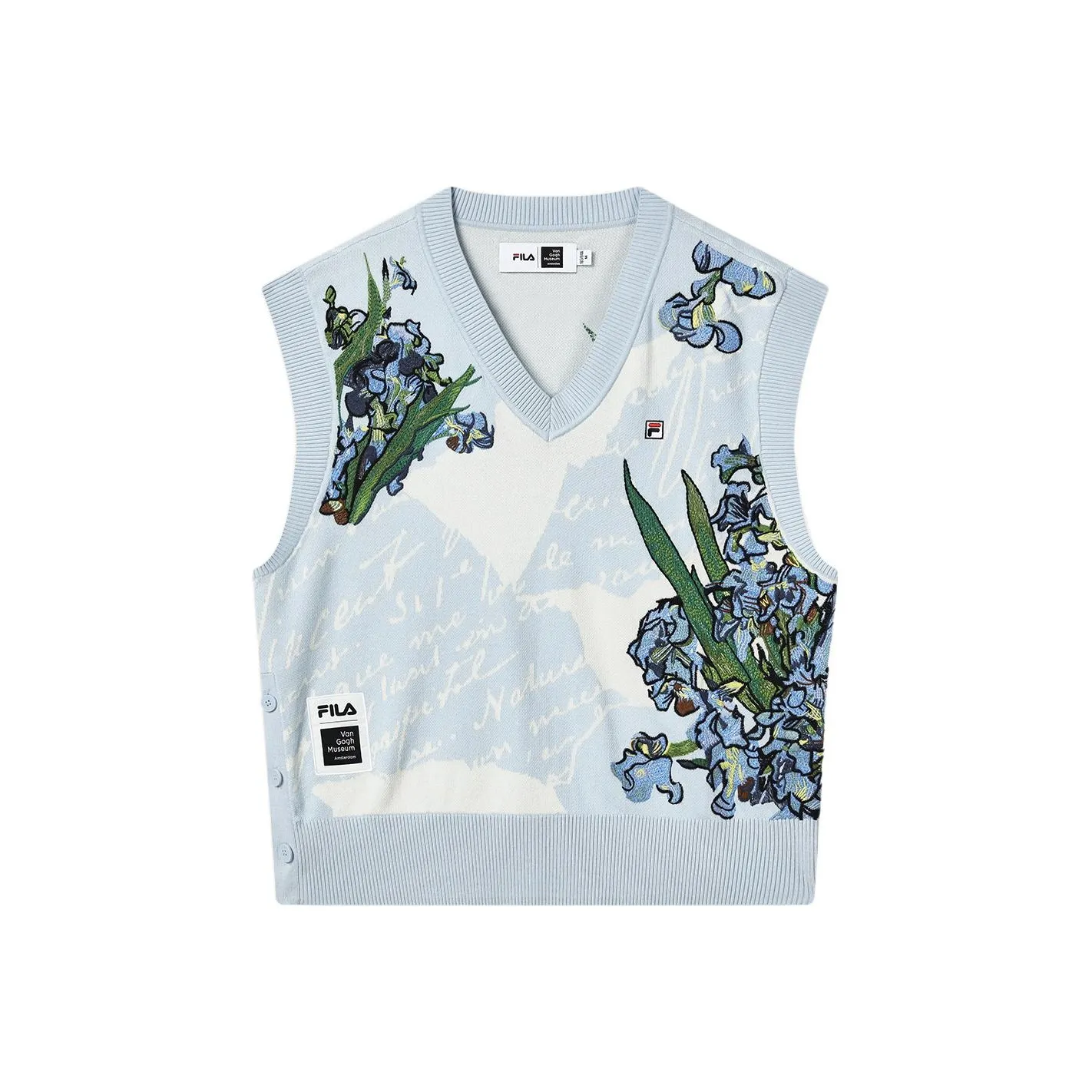 FILA X FANGAOBOWUGUAN Van Gogh Museum 2,0 Трикотаж Женский Небесно-Синий