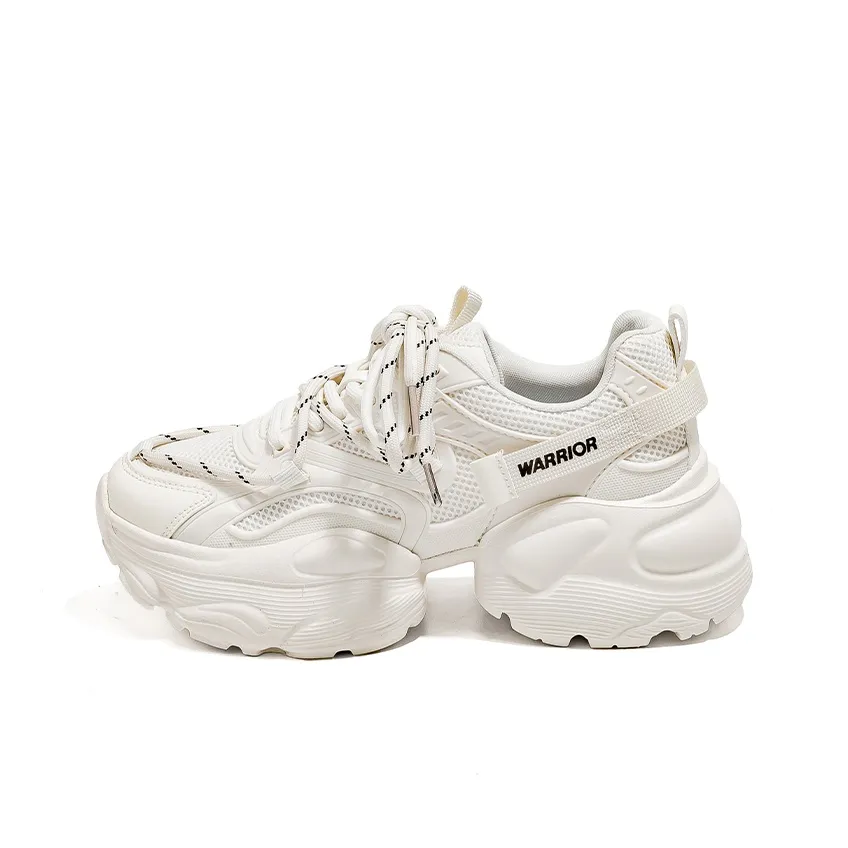Warrior Low Топ Толстая подошва Кроссовки Женские Бежевые