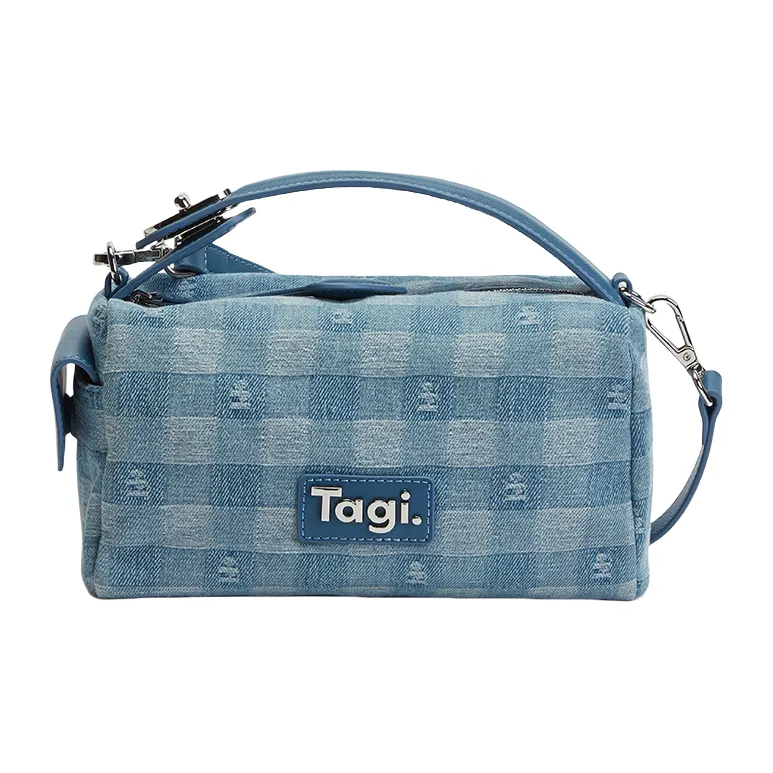 Tagi. Сумка через плечо из коровьей кожи сумка обычная женская клетчатый деним