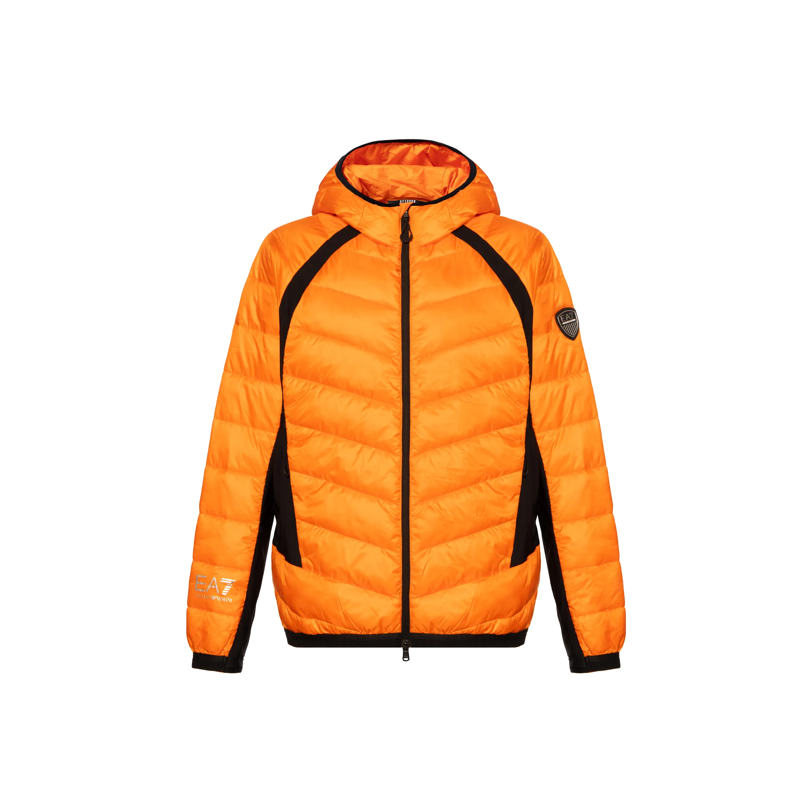 EMPORIO ARMANI EA7 Хлопковый пуховик Мужской Неоново-оранжевый