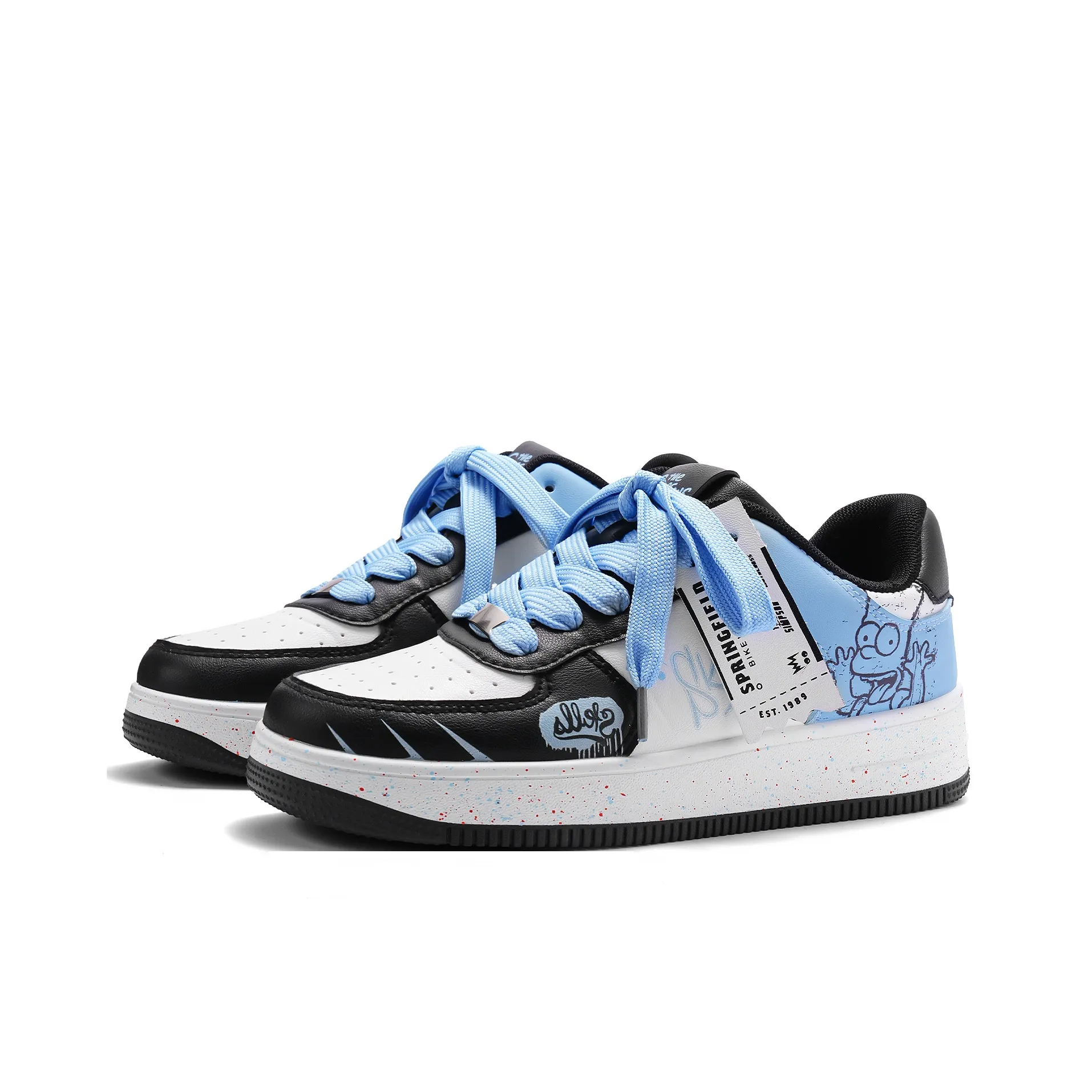 The Simpsons Легкие Дышащие Поддерживающие Увеличивающие Высоту Низкие Кроссовки для Скейтбординга Унисекс