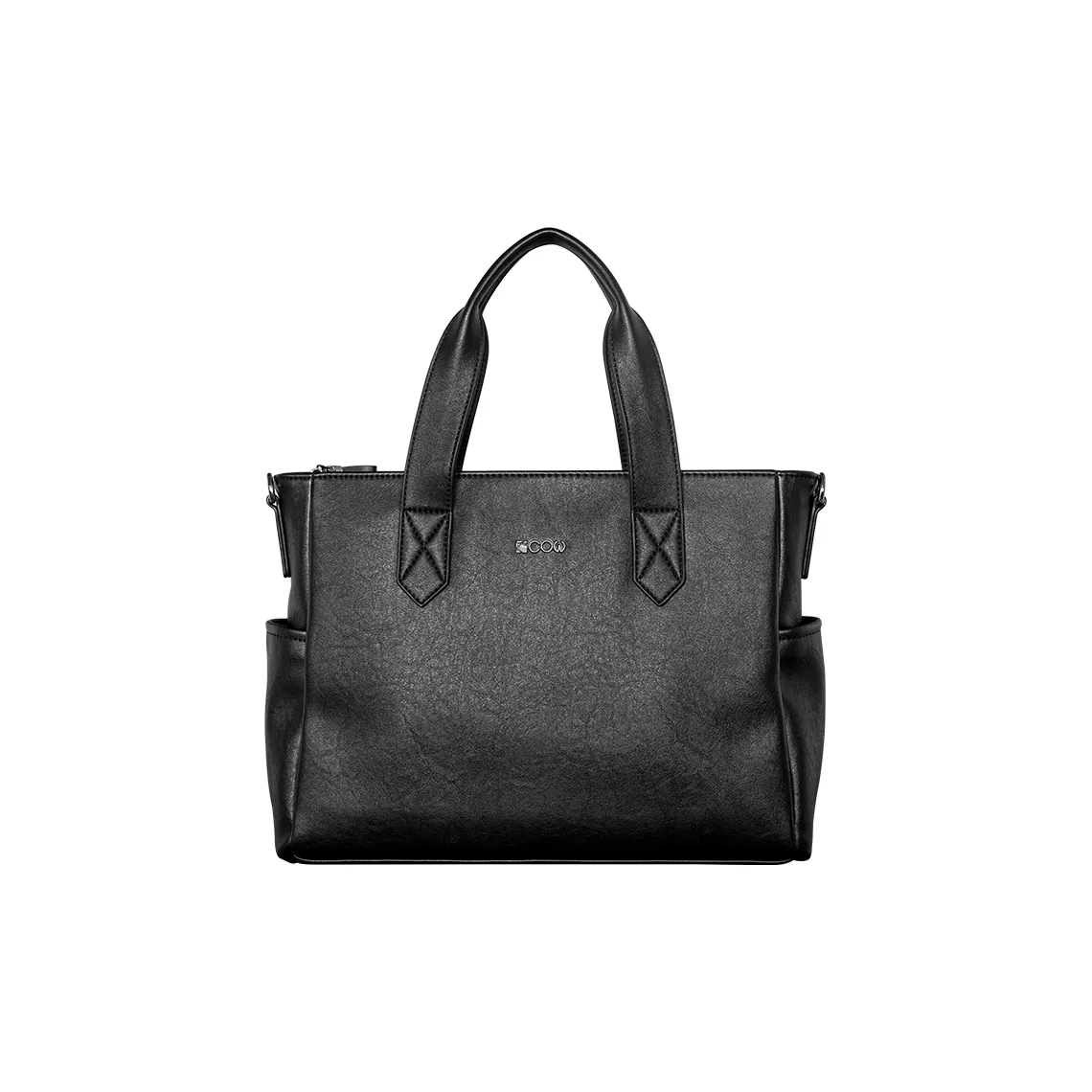 Корова Кожа Коробка для документов Сумка Большая Мужская Черная