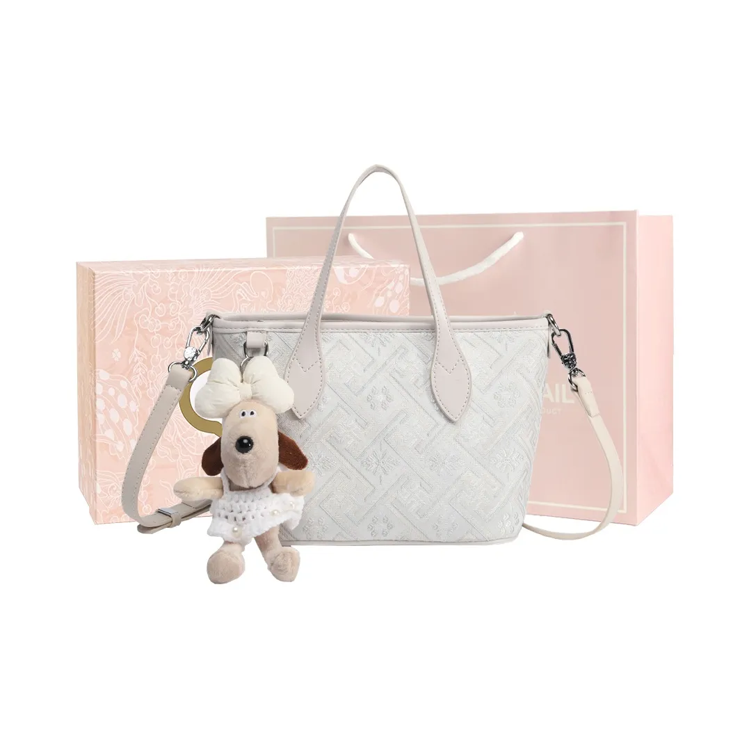 MISS GAIL Сумка из синтетической кожи женская бренд Zhuang парча белый