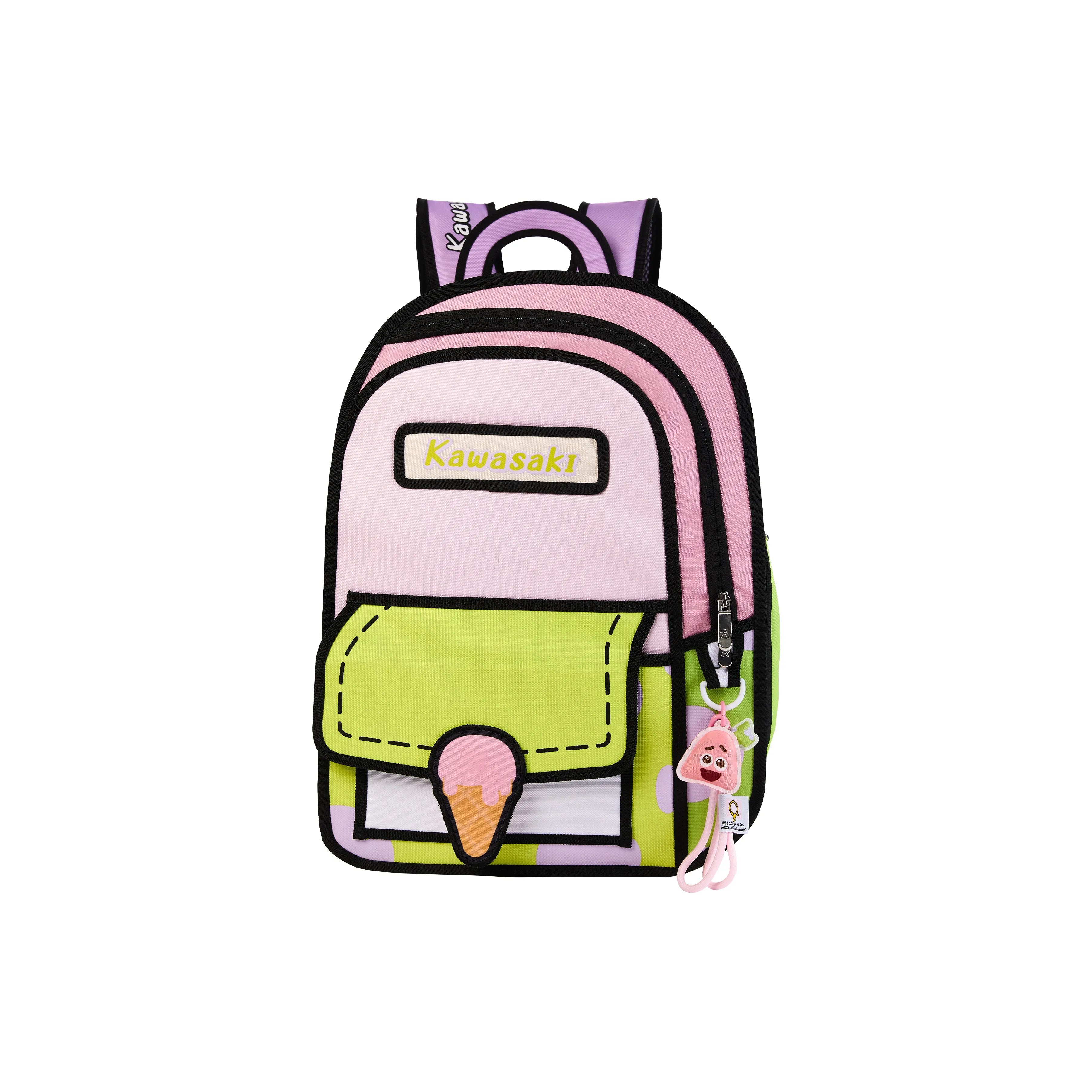 Kawasaki SpongeBob Collaboration Полиэстер Рюкзак Унисекс Патрик Стар Пудра