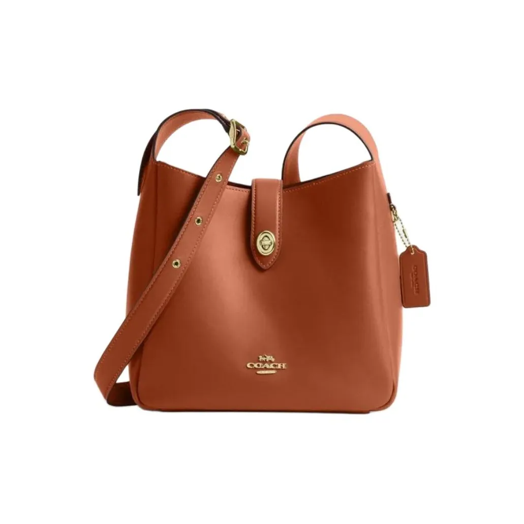 COACH Hadley Коровья кожа Сумка через плечо Средняя Женская Коричнево-желтая
